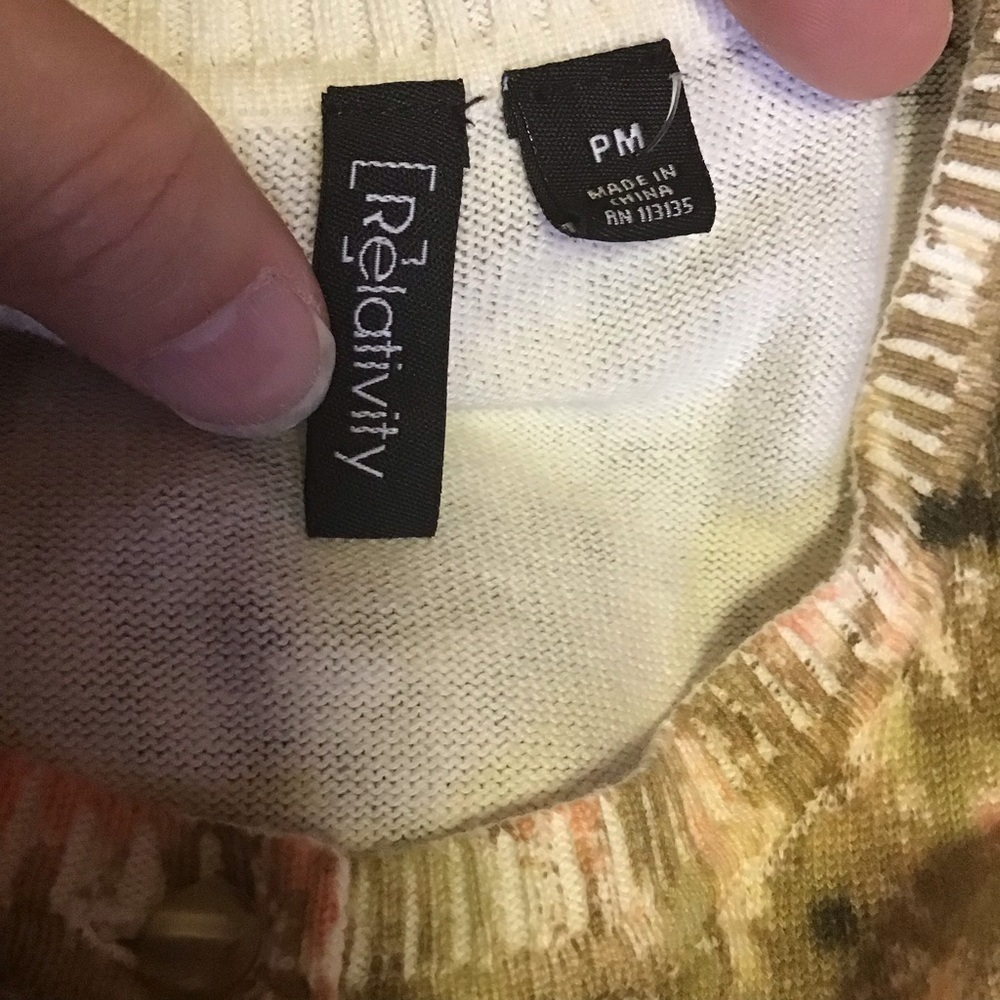 Relativity Pink And Black Patterned Cardigan - image 2